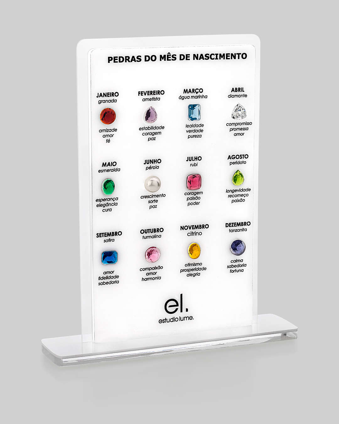 EXPOSITOR PEDRA DO MÊS
