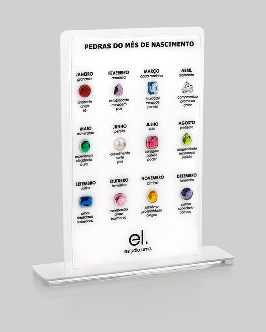 EXPOSITOR PEDRA DO MÊS